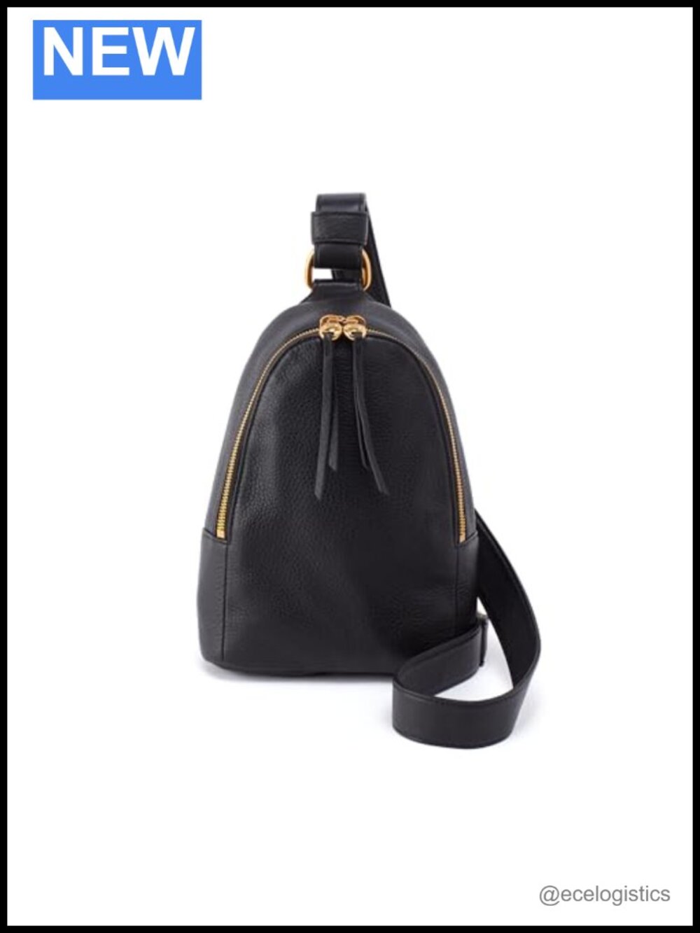 Genuine Leather Women's Sling Crossbody Bag Adjustable Strap Zip Closure